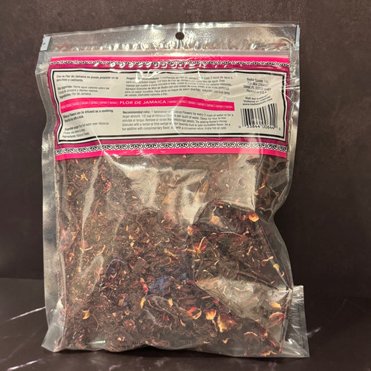 Flor de Jamaica Badia pétalos de hibisco secos 8oz, disponible en Melomanda para envío a todo Estados Unidos