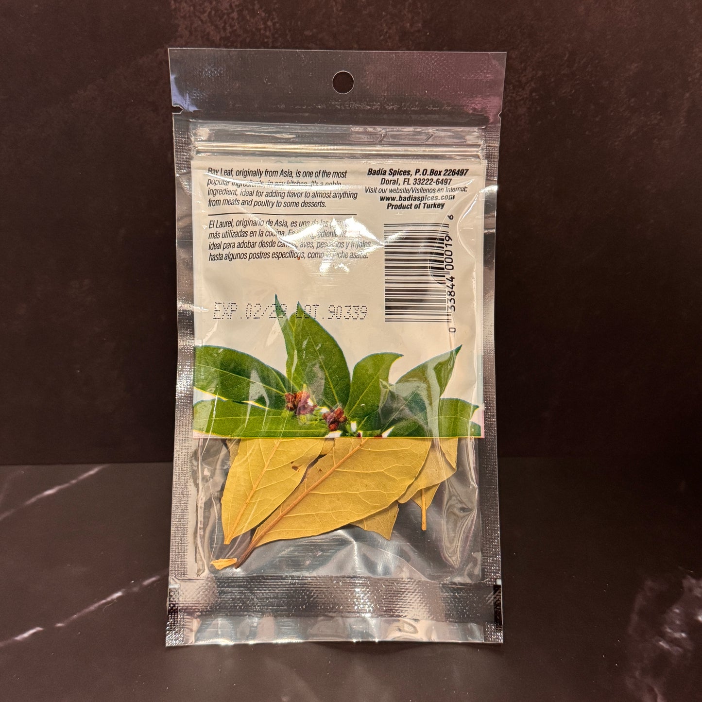 Hojas de Laurel Badia - Hojas de laurel enteras y aromáticas para la cocina latinoamericana