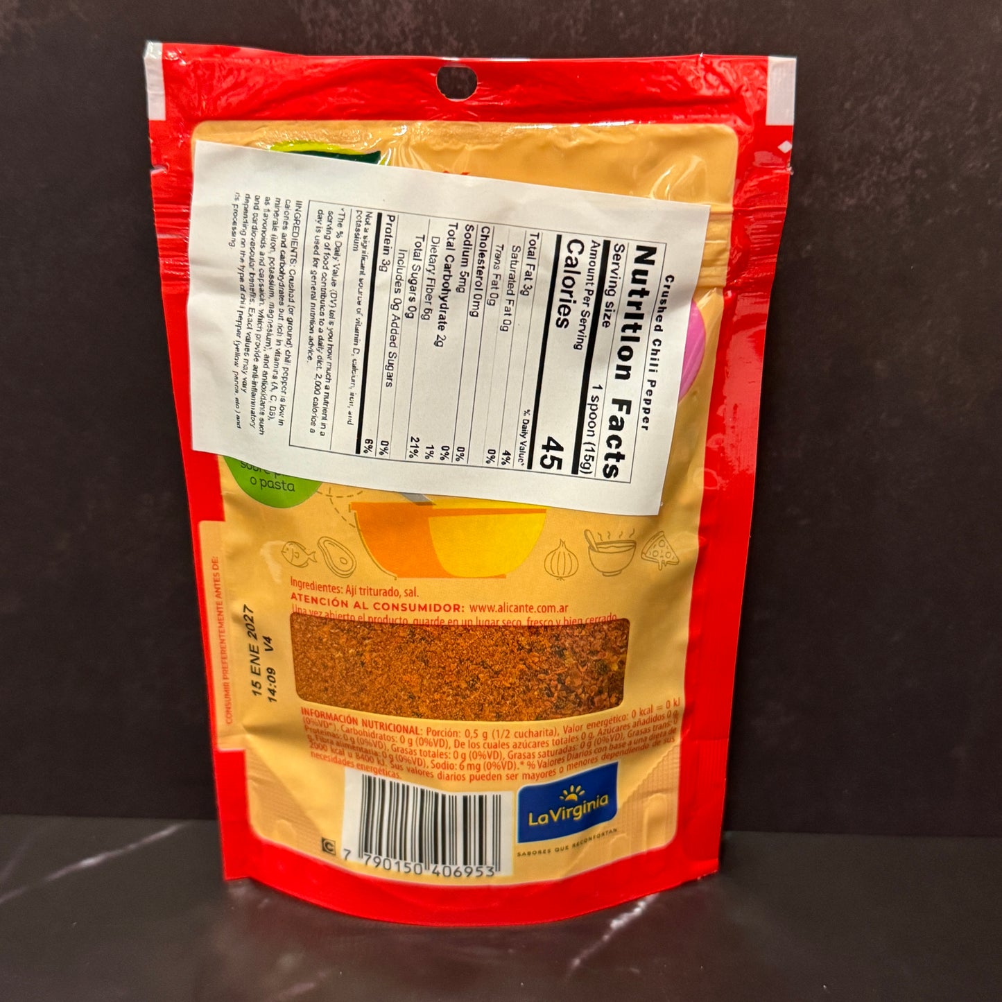 Ají Triturado Alicante - Ají molido argentino aromático y levemente picante