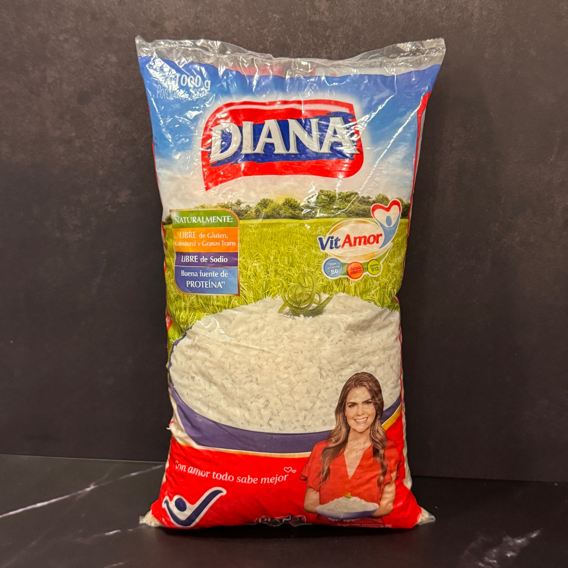 Arroz Diana Blanco colombiano de grano entero, producto importado de Colombia disponible en Melomanda