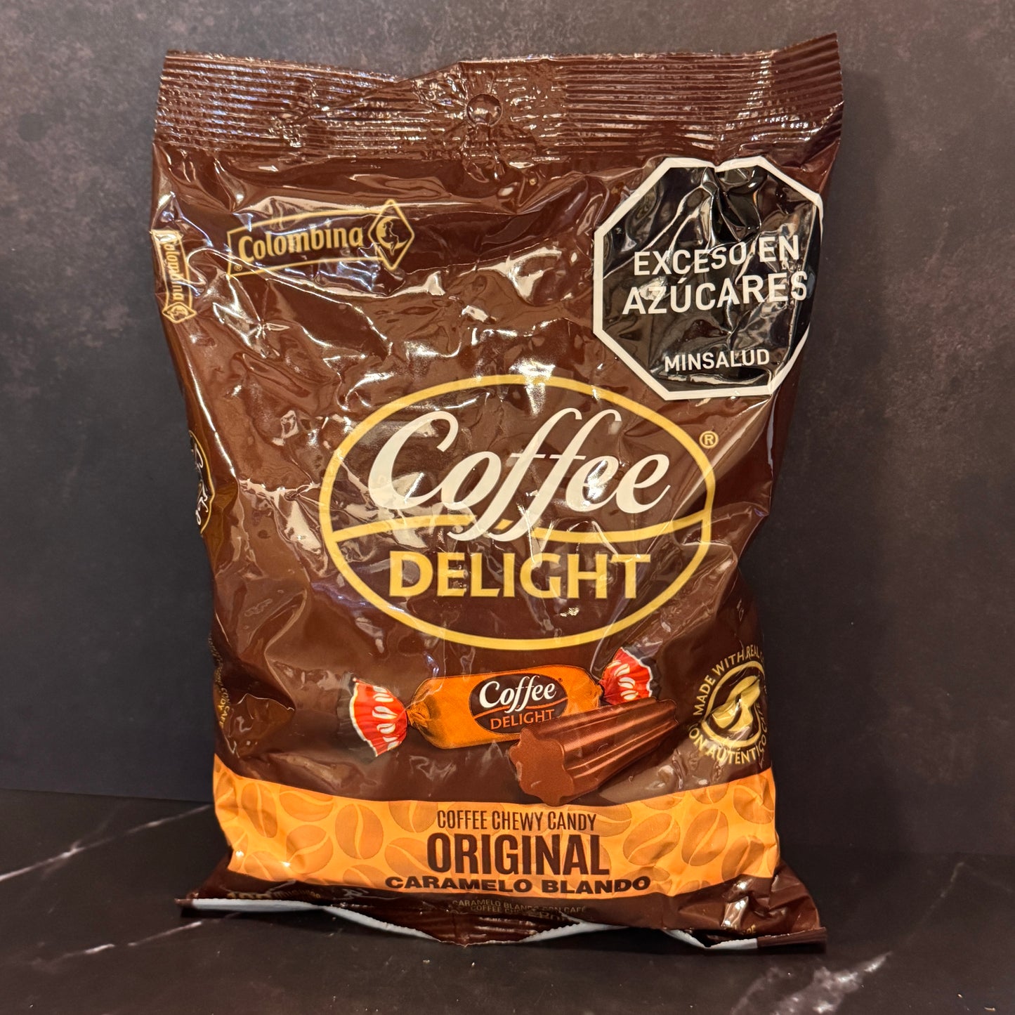 Coffee Delight Capp Chew caramelo masticable sabor cappuccino colombiano, producto importado de Colombia disponible en Melomanda