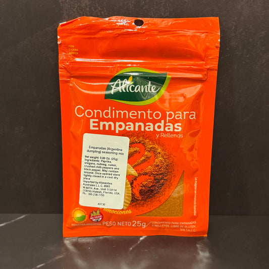 Condimento para Empanadas Alicante - Mezcla argentina de especias para relleno de empanadas