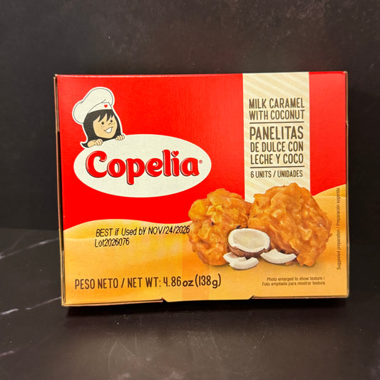 Copelia Panelitas 6 Ct - Dulce colombiano de arequipe con coco suave y cremoso