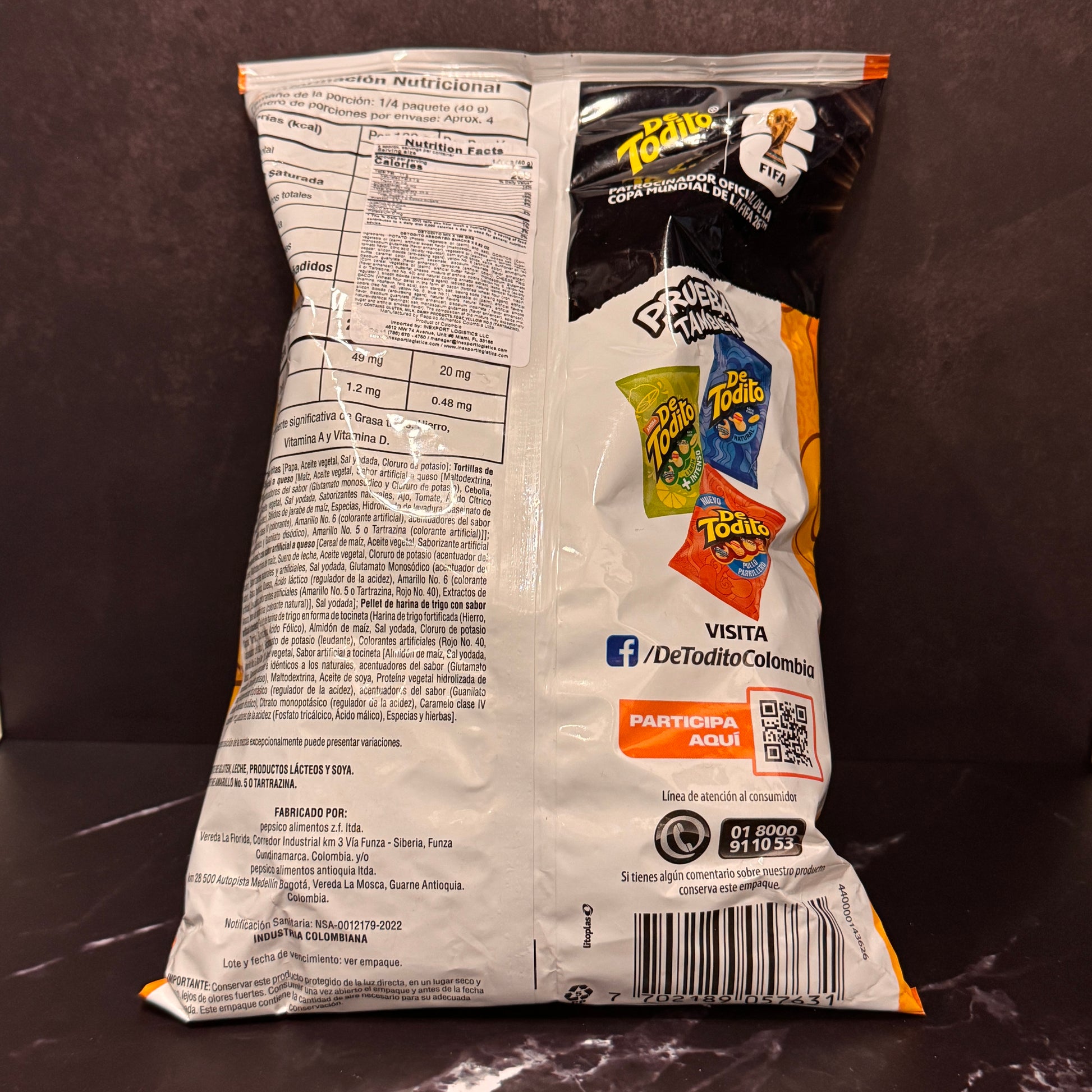 De Todito Mix, botana de maíz y cacahuates importada de México, disponible en Melomanda