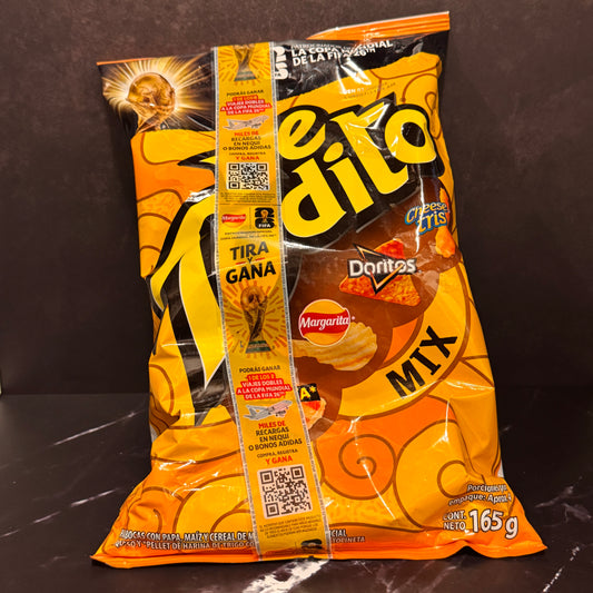 De Todito Mix, botana de maíz y cacahuates importada de México, disponible en Melomanda