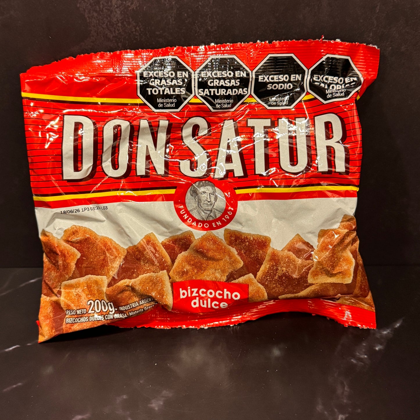 Bizcochos Dulces Don Satur argentinos 200g, producto importado de Argentina disponible en Melomanda