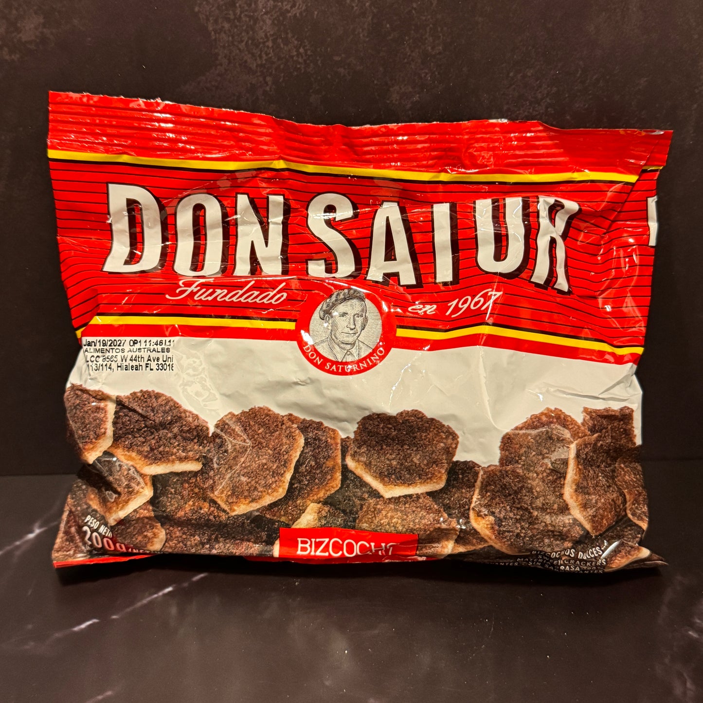 Bizcocho Negrito Don Satur argentino 200g con azúcar morena, producto importado de Argentina disponible en Melomanda