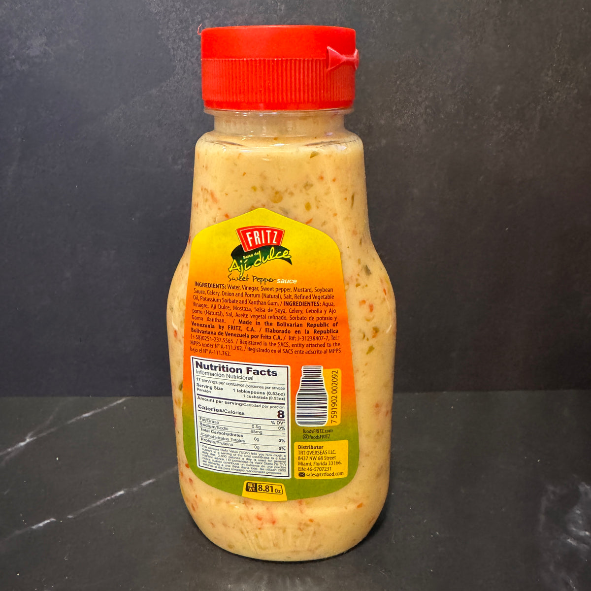 Fritz Salsa de Ají Dulce 8.81 oz, salsa venezolana de ají dulce, disponible en Melomanda