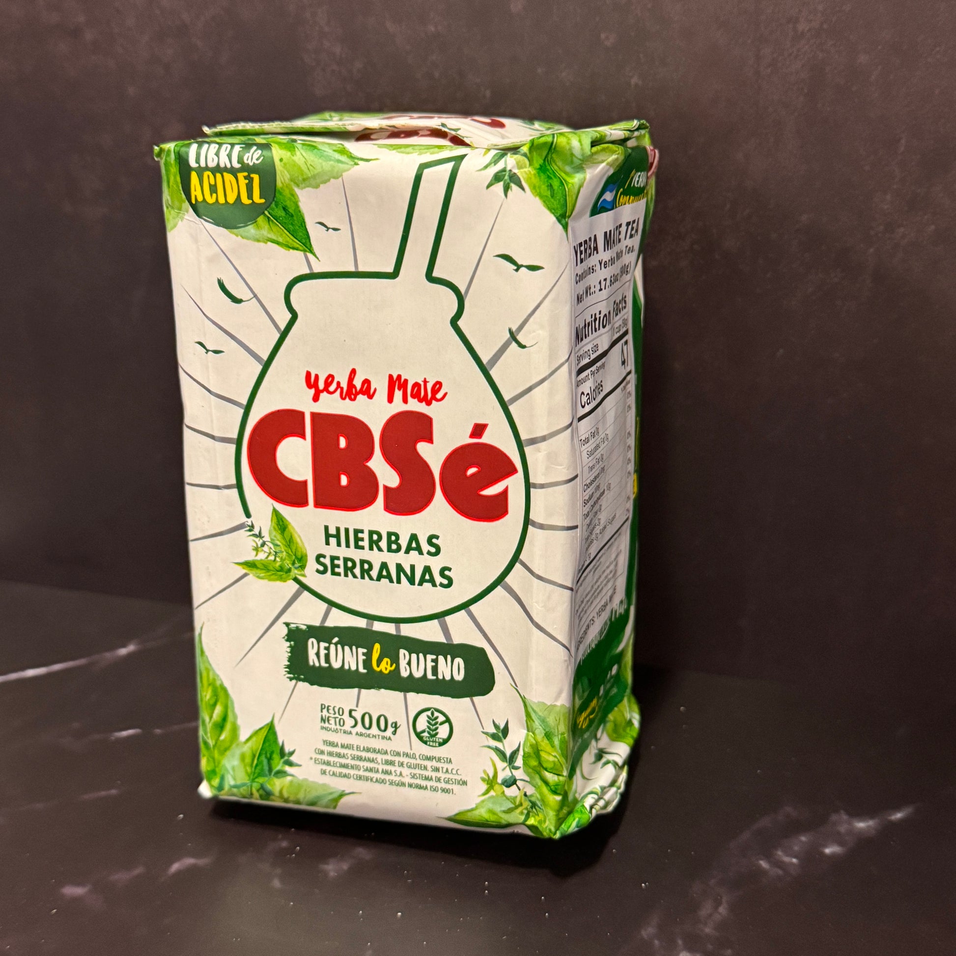 Yerba Mate CBSé Hierbas Serranas - Yerba mate argentina con poleo, peperina y menta sin gluten