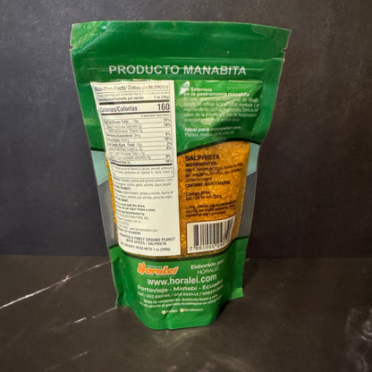 HoraLei Salprieta maní tostado molido con especias 200g producto manabita ecuatoriano, importado de Ecuador disponible en Melomanda