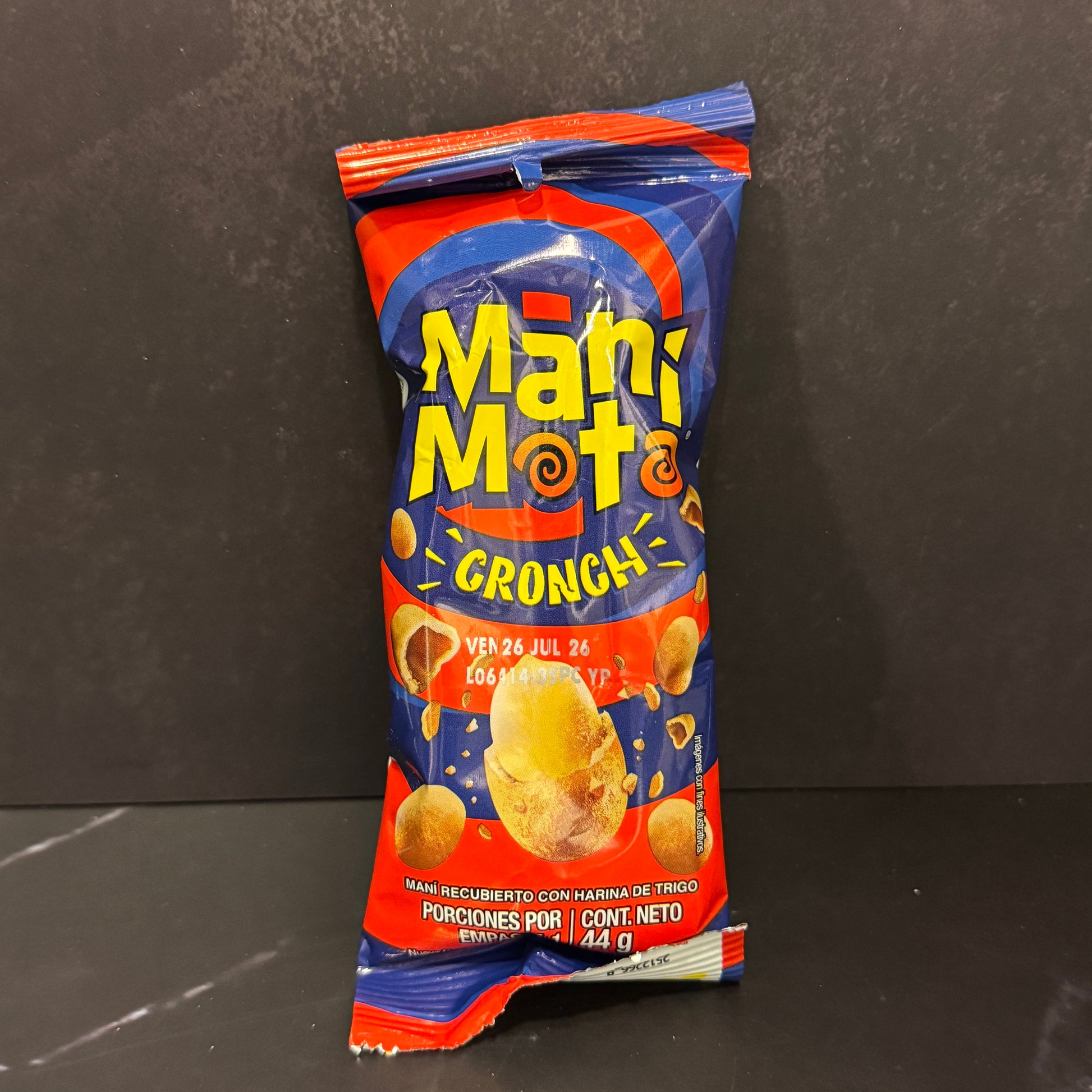 Manimoto Original maníes recubiertos colombianos, producto importado de Colombia disponible en Melomanda