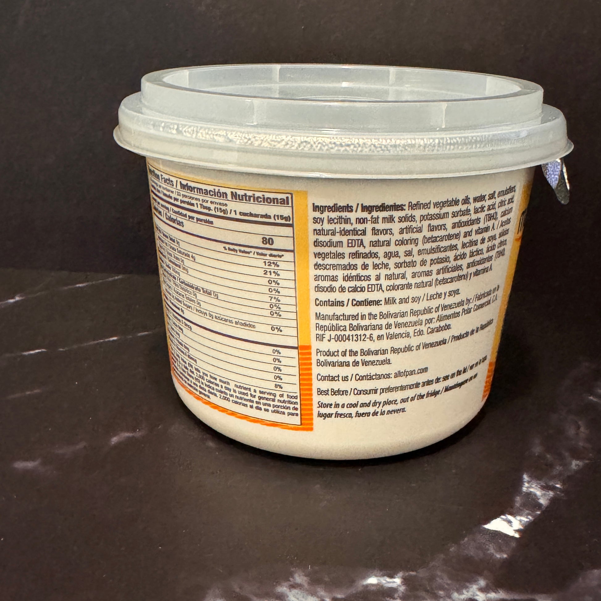 Margarina Mavesa - Margarina venezolana cremosa sin grasas trans ideal para arepas y cachapas