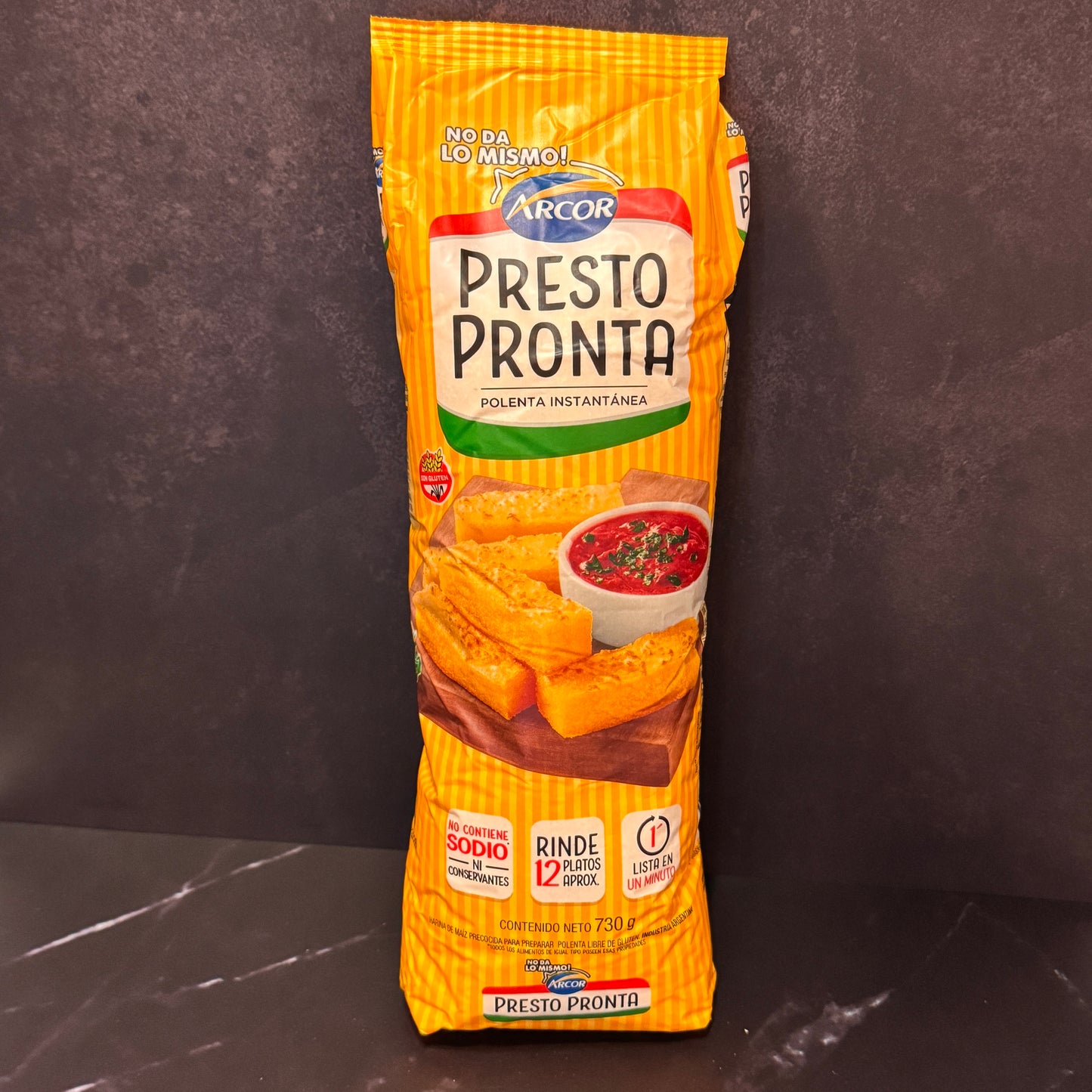 Polenta Presto Pronta Arcor - Polenta instantánea argentina sin gluten lista en 1 minuto