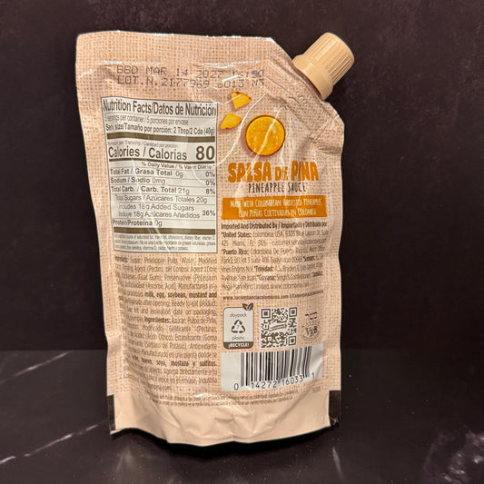 Salsa de Piña La Constancia - Salsa colombiana de piña 100% natural sin colorantes ni artificiales