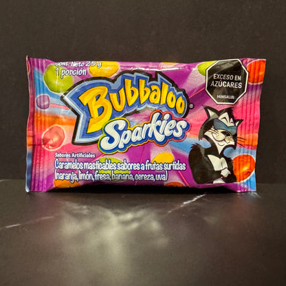 Bubbaloo Sparkies - Caramelos masticables colombianos de sabores surtidos de frutas