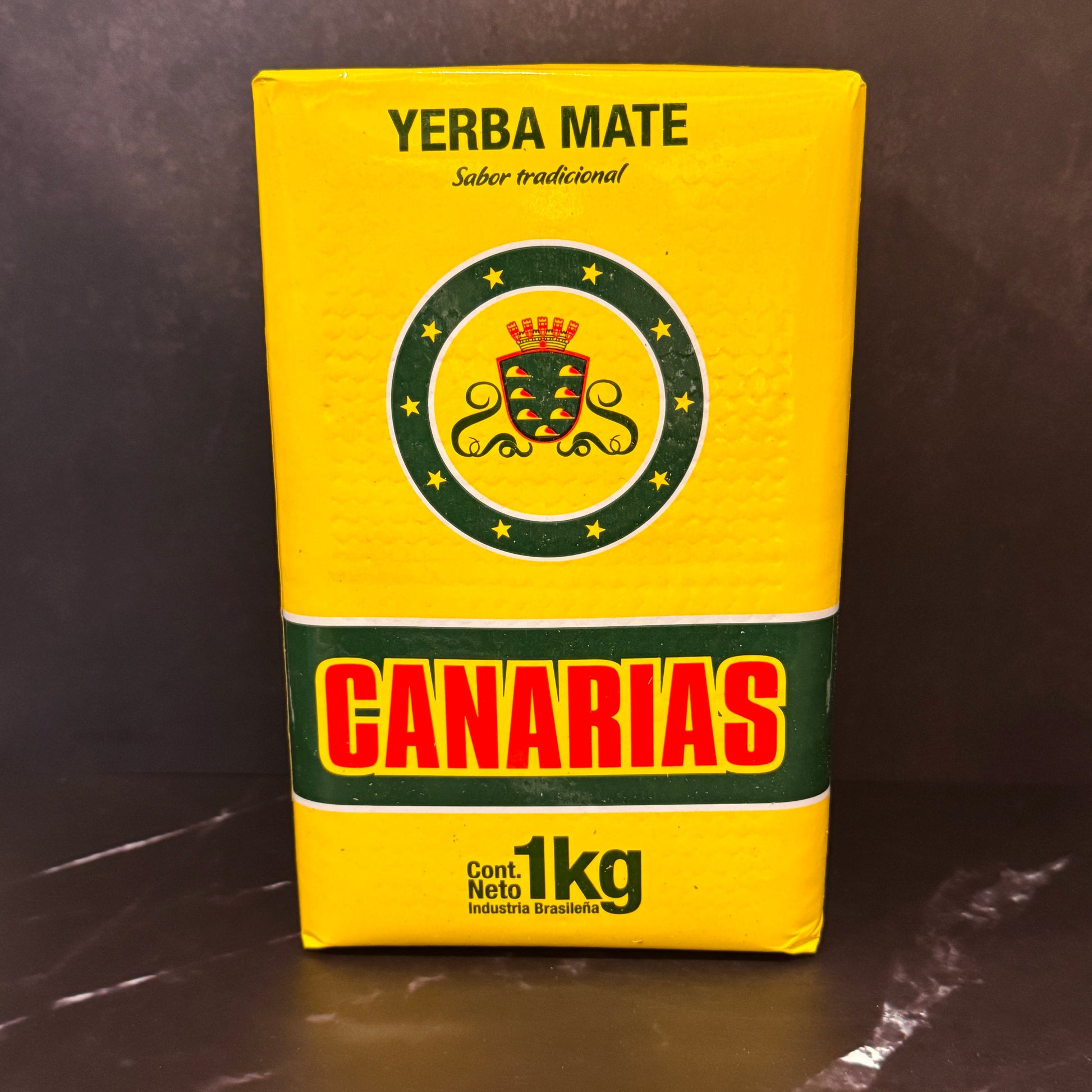 Yerba Mate Canarias uruguaya sin palos corte fino 500g, producto importado de Uruguay disponible en Melomanda